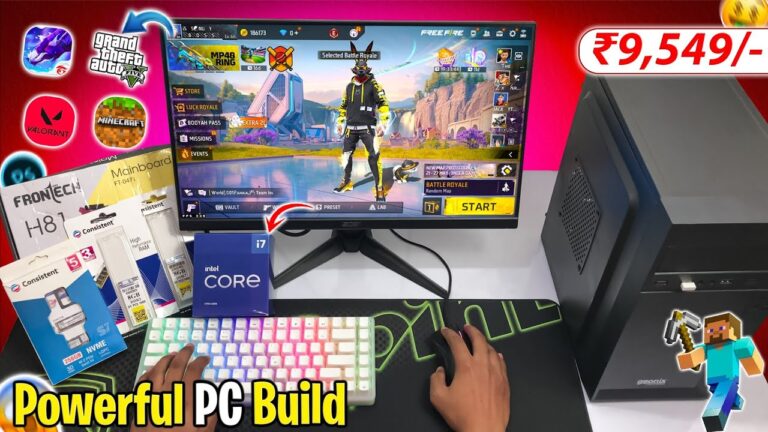₹9,549/- Cheapest i7 gaming pc Full Setup build under Rs