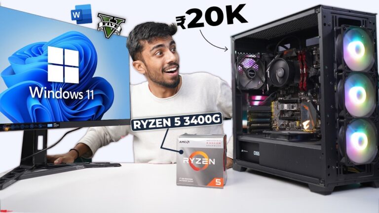 20,000/- Rs Super AMD PC Build!⚡Gaming & Editing! 🪛Live Test