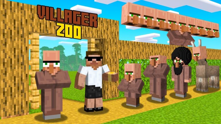 Carry and Doorbin Opened a Zoo with Villagers in Minecraft...