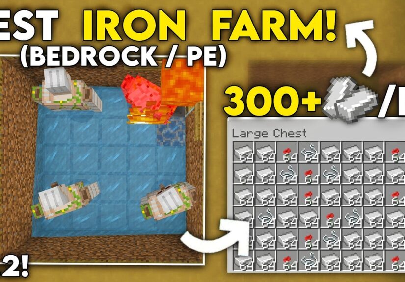 EASIEST IRON FARM Tutorial in Minecraft 26.2 Bedrock! (300+/H!)
