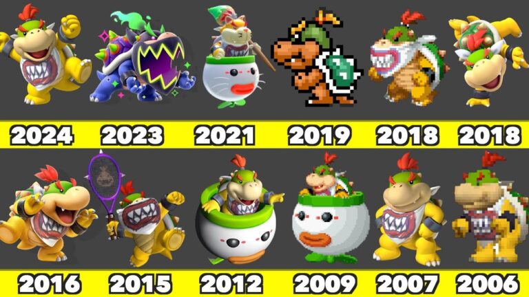 Evolution of Bowser Junior Game Graphics In Nintendo Games (2002-2025)