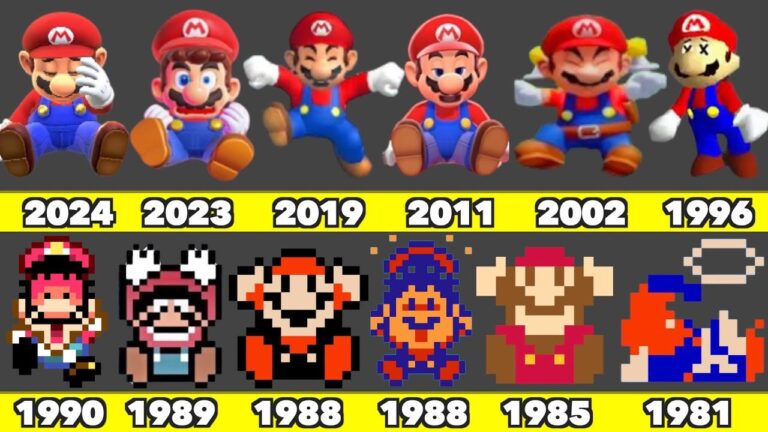 Evolution of Super Mario Death and Game Over Graphics In