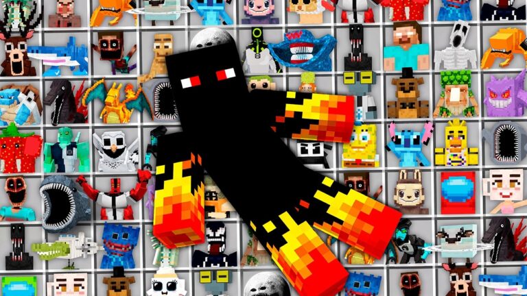 Fiz um Zoológico dos Mobs de Mod Famosos