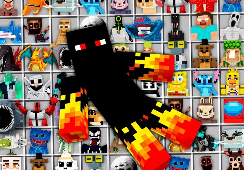 Fiz um Zoológico dos Mobs de Mod Famosos