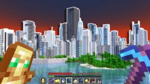 How I Built a MEGA City in Minecraft Survival