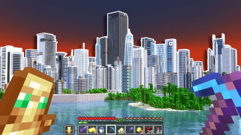How I Built a MEGA City in Minecraft Survival