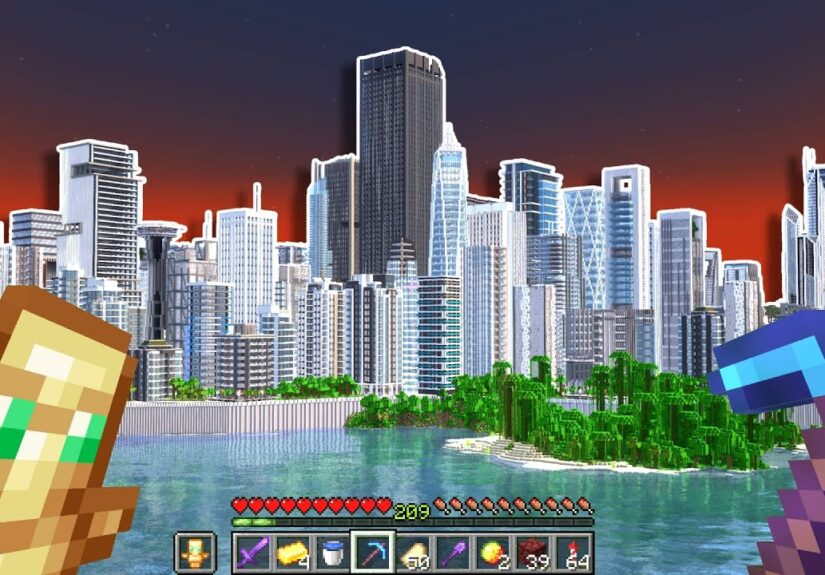 How I Built a MEGA City in Minecraft Survival