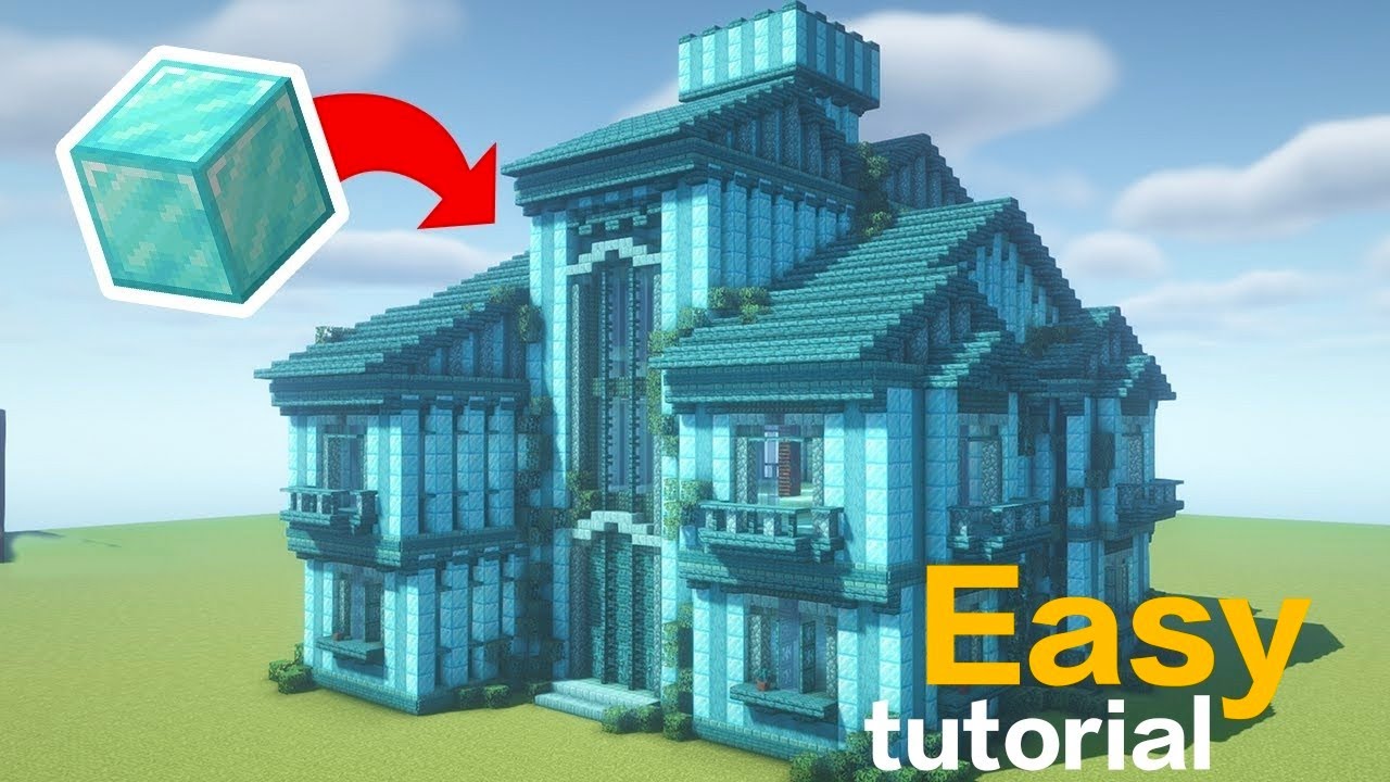 How to make diamond base in Minecraft bedrock edition