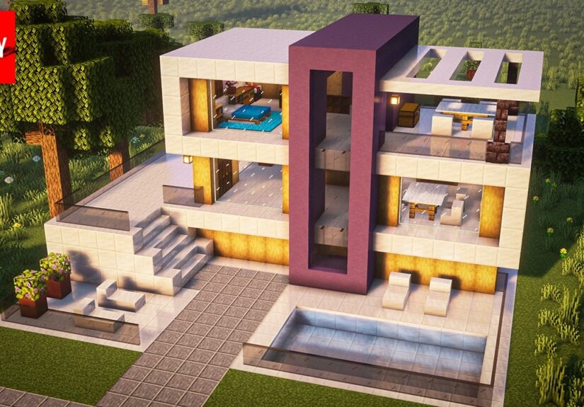 How to make modern house in minecraft