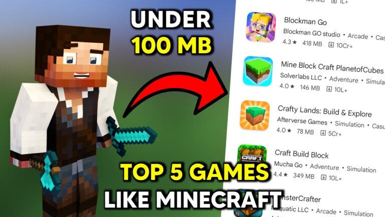 I Found 5 Secret Games like Minecraft 🔥 Under 100