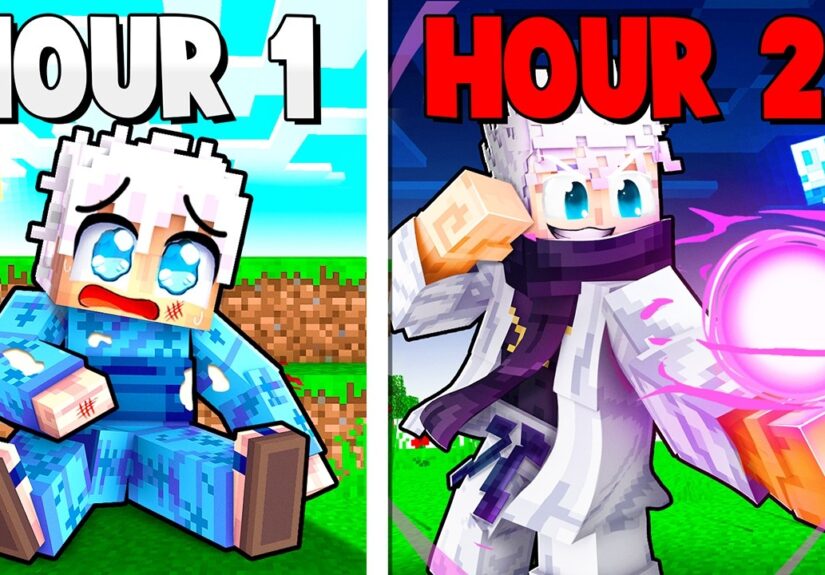 I Survived 24 Hours as GOJO in Jujutsu Kaisen Minecraft