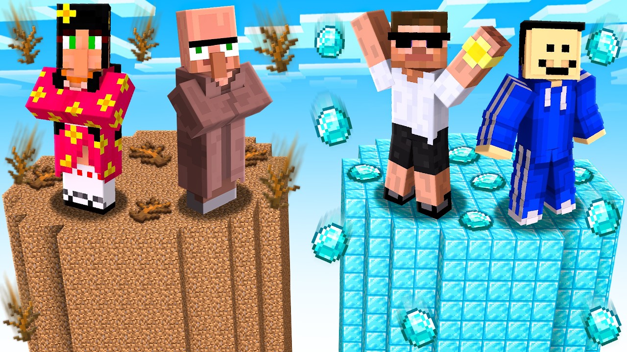 LEVEL 1 DIRT VS LEVEL 9,99,99 ORE CHUNK IN MINECRAFT..