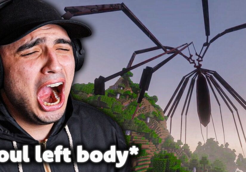 Man With Arachnophobia Plays SPIDER Mod In Minecraft