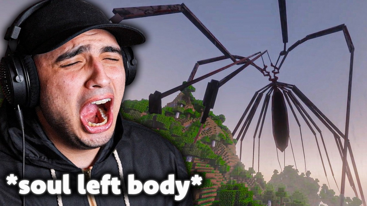 Man With Arachnophobia Plays SPIDER Mod In Minecraft