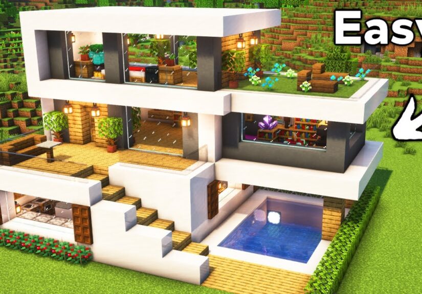 Minecraft: Best Modern House Tutorial🏠