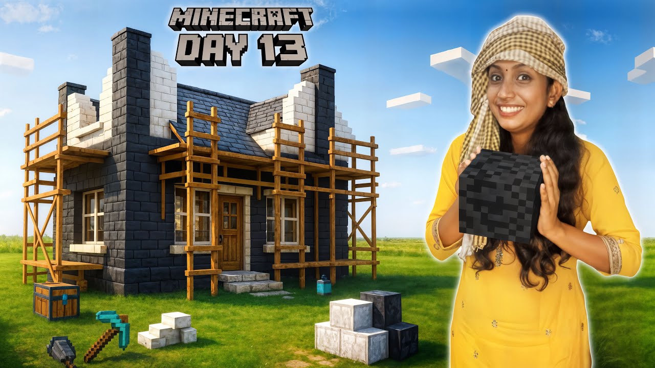 Minecraft Day 13 - Started Building My Modern Dream House