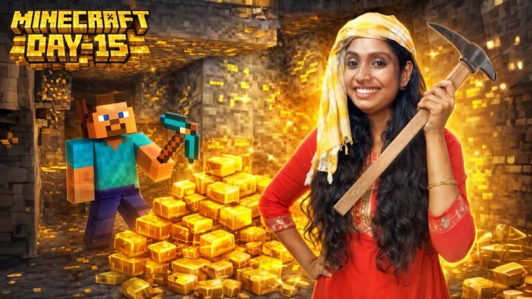 Minecraft Day 15 - I Found A Secret Golden Cave