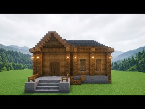 Minecraft:How to Build a Rustic Wooden House |Tutorial🏠