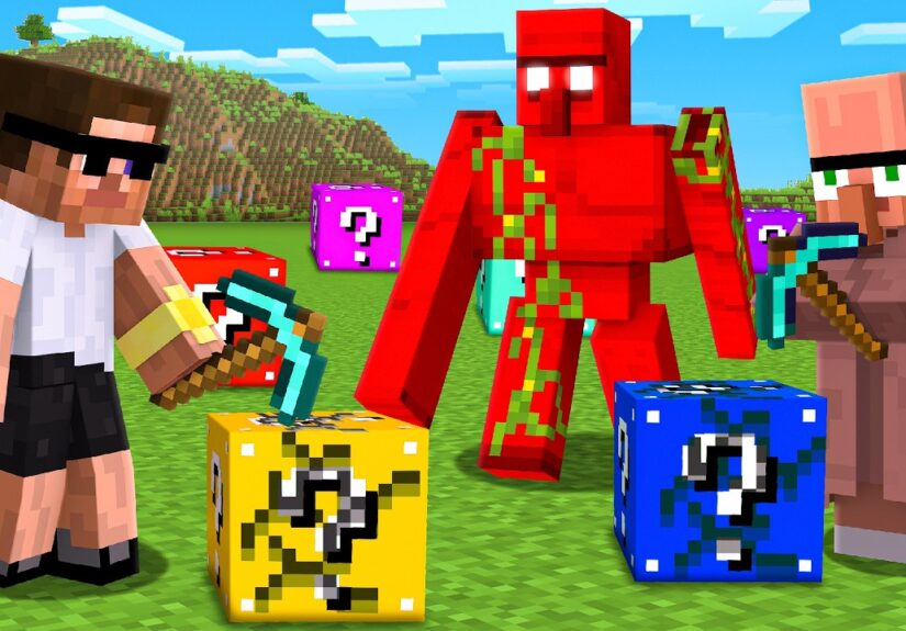 Mining 99 Lucky Blocks to Get RARE MOBS in Minecraft..