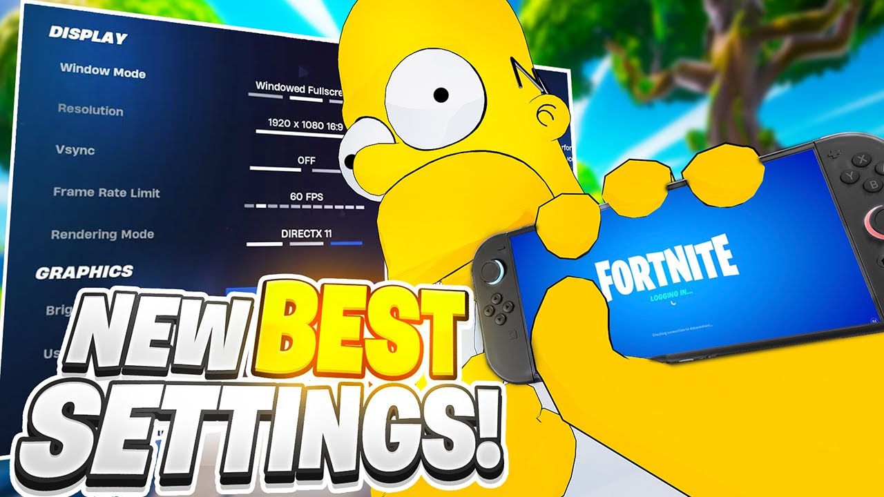 *NEW* BEST Nintendo Switch 2 Settings for Fortnite Simpsons! (Fortnite