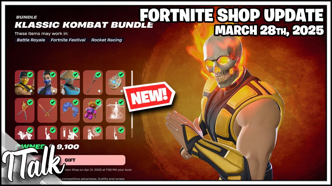 *NEW* MORTAL KOMBAT COLLAB! Fortnite Item Shop [March 28th, 2025]