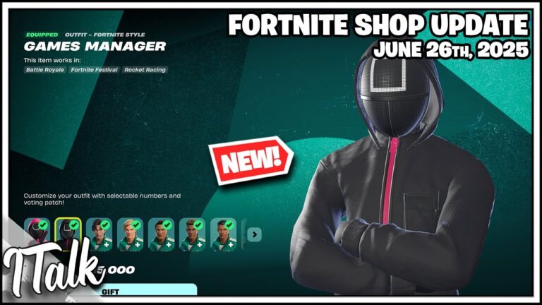 *NEW* SQUID GAMES IS HERE! Fortnite Item Shop [June 26th,
