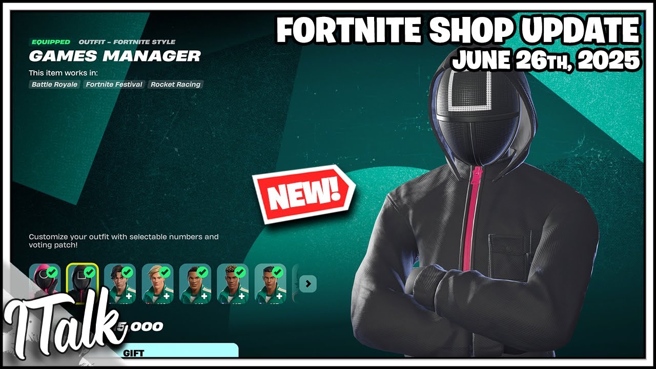 *NEW* SQUID GAMES IS HERE! Fortnite Item Shop [June 26th,