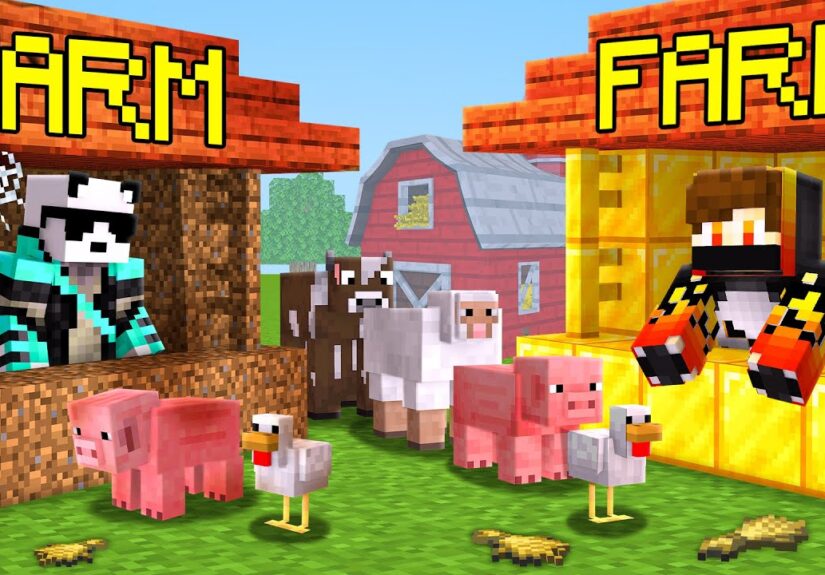 POOR vs RICH Animal Farm Battle in Minecraft !!!