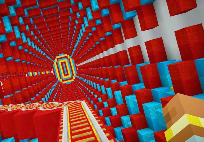 Redstone illusion Railway || Redstone Railroad Minecraft #2