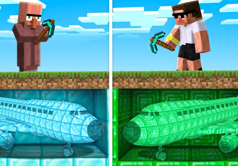 Rs1 vs Rs1,00,000 Best AEROPLANE Mining Challenge in Minecraft