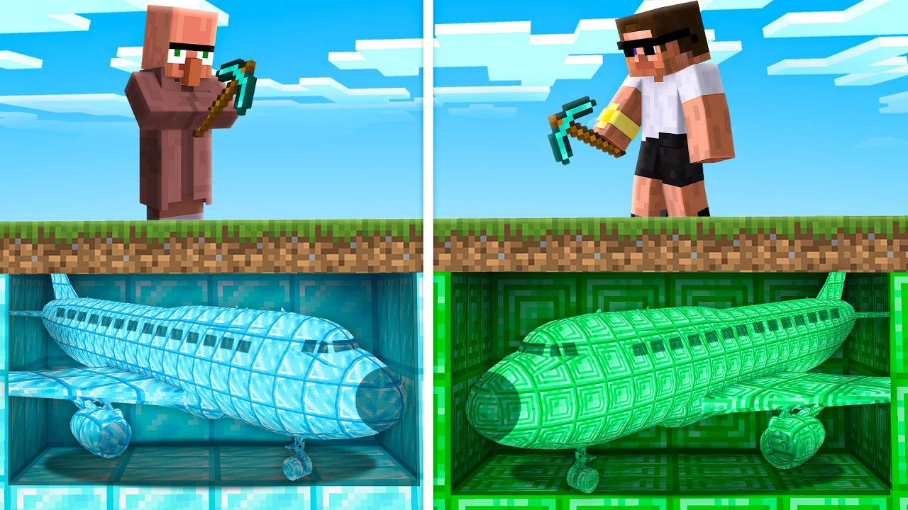 Rs1 vs Rs1,00,000 Best AEROPLANE Mining Challenge in Minecraft