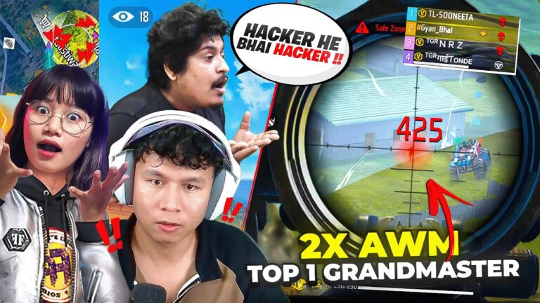 Sooneeta & Gyan Bhai Shocked 😱 2x Awm Gameplay in