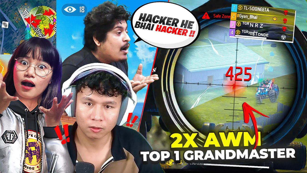 Sooneeta & Gyan Bhai Shocked 😱 2x Awm Gameplay in