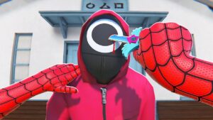 TORTURING Squid Game Guards as Spiderman - Bonelab VR Mods