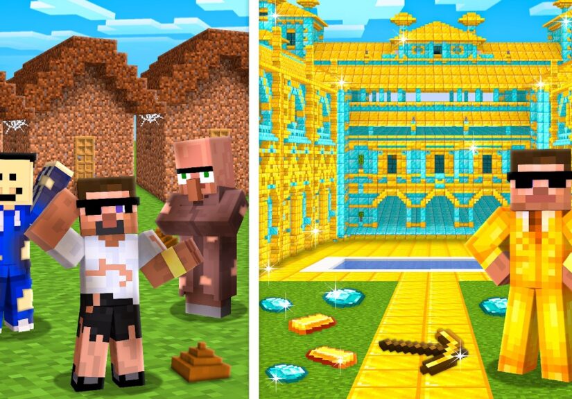 Upgrading My House From Poor to Rich in Minecraft..