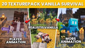 20 TEXTURE PACK MINECRAFT VANILLA+ TERBAIK UNTUK SURVIVAL | 1.20