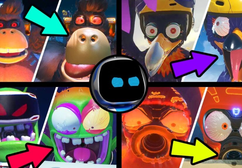 Astro Bot All Bosses Comparison (VR, PS4 & PS5) Side