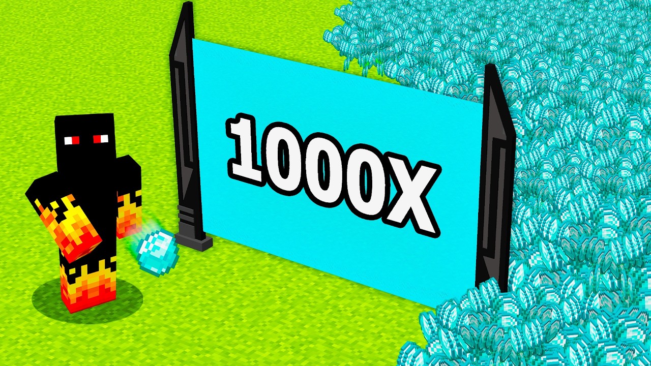 CRIEI UM MULTIPLICADOR DE DIAMANTES NO MINECRAFT