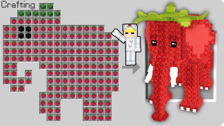 Cách Tô Gà Chế Tạo Strawberry Elephant Trong Minecraft!