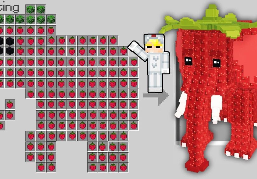 Cách Tô Gà Chế Tạo Strawberry Elephant Trong Minecraft!