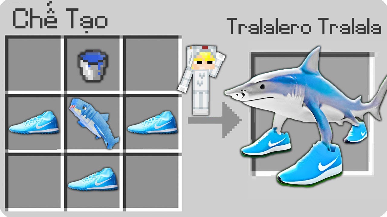 Cách Tô Gà Chế Tạo Tralalero Tralala Trong Minecraft!