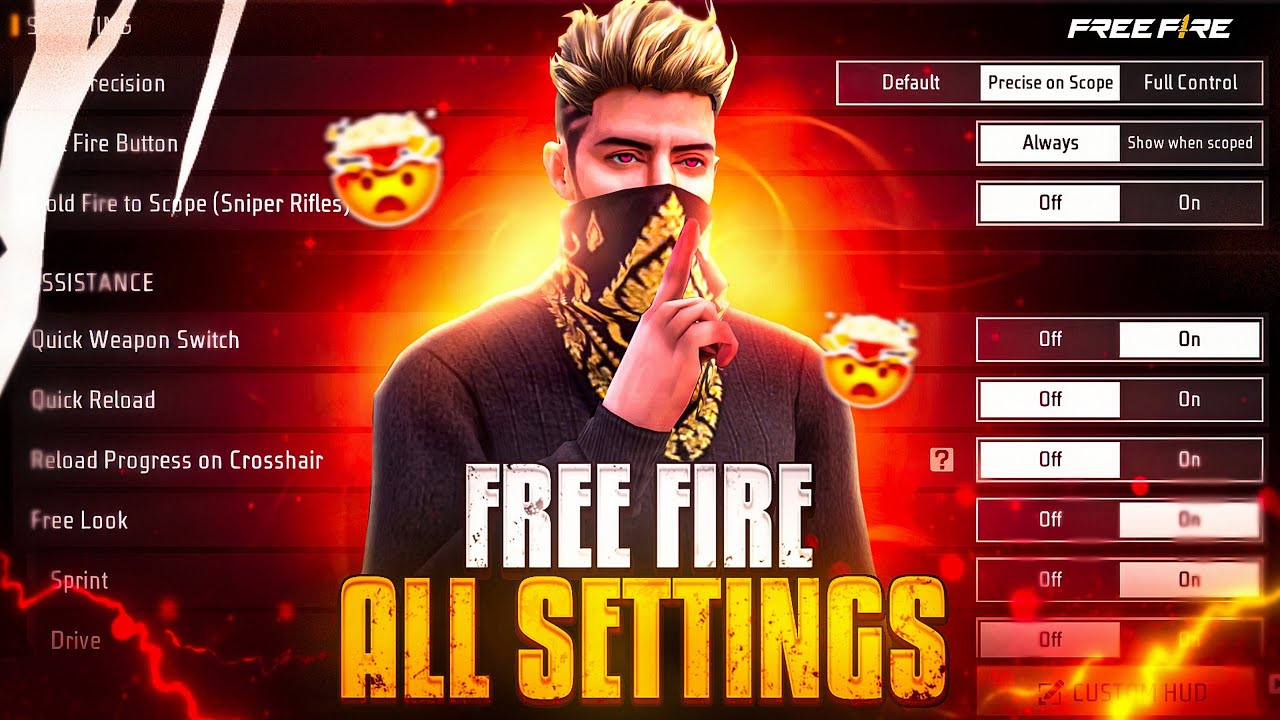 Control Setting Free Fire | Pro Player Setting Free Fire