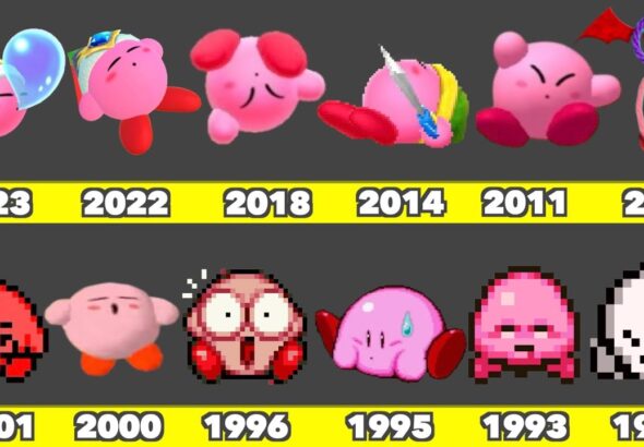 Evolution of Kirby Death and Game Over Graphics In Nintendo