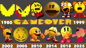 Evolution of PAC-MAN Ghosted and Game Over in NAMCO and