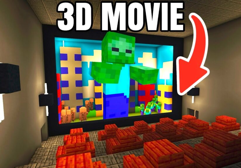 HOW TO MAKE A WORKING 3D CINEMA in Minecraft