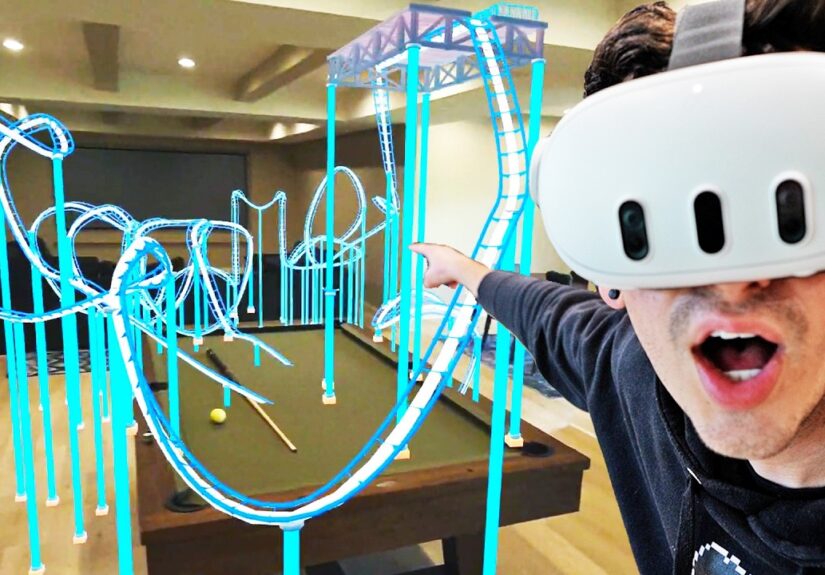 I BUILT A ROLLERCOASTER IN MY LIVING ROOM (in VR)