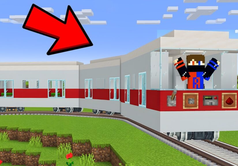 I Created A Working Train for YouTubers in Minecraft