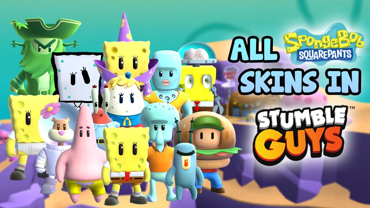 Stumble Guys - Gameplay of All Spongebob Skins (Part 1)