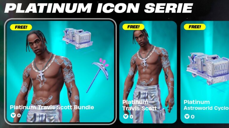 TRAVIS SCOTT UPDATED in Fortnite! (Release Date, FREE Rewards, Platinum