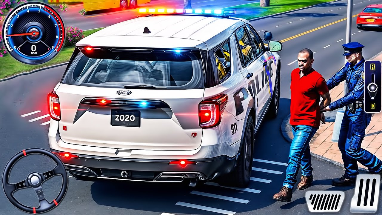 US Cop Car Chase Simulator 3D - Real Police Cars